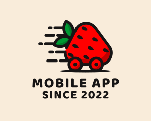 Grocer - Strawberry Fruit Express Delivery logo design