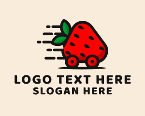 Strawberry Fruit Express Delivery Logo