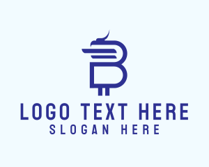 Company - Blue Phoenix Letter B logo design