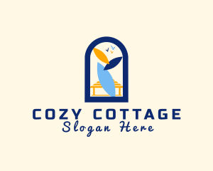 Cottage - Summer Beach Hut logo design