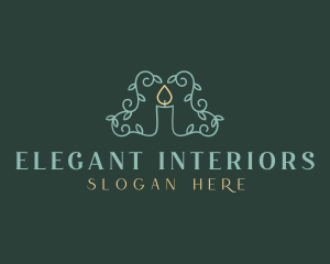 Spa Wellness Candle logo design