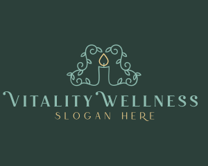 Spa Wellness Candle logo design