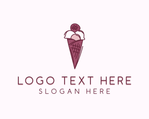 Snow Cone - Dessert Ice Cream  Sweets logo design