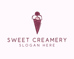 Dessert Ice Cream  Sweets logo design