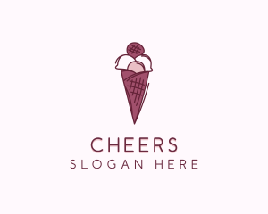 Frozen - Dessert Ice Cream  Sweets logo design