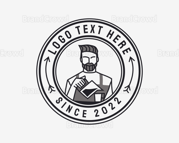 Hipster Barista Coffee Shop Logo