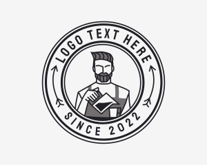 Beverage - Hipster Barista Coffee Shop logo design