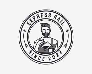 Hipster Barista Coffee Cafe  logo design