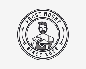 Hipster Barista Coffee Cafe  logo design