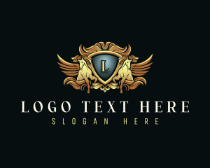 Expensive - Luxury Pegasus Crest logo design