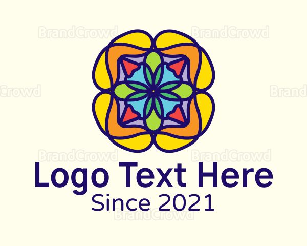 Colorful Flower Decoration Logo