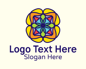 Colorful Flower Decoration Logo