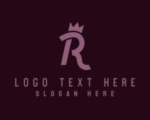 King - Regal Crown Letter R logo design