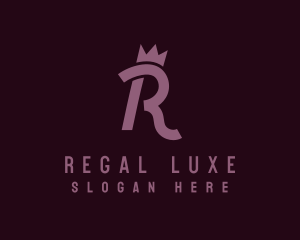 Regal Crown Letter R logo design
