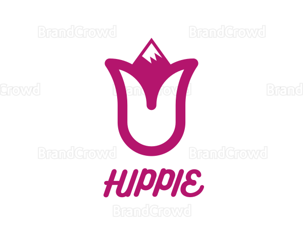 Pink Tulip Mountain Logo