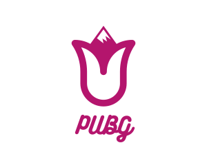 Pink Tulip Mountain Logo