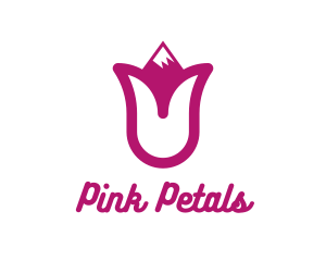 Pink Tulip Mountain logo design