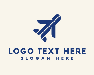 Aeroplane - Minimalist Travel Airplane logo design