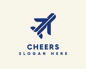 Minimalist Travel Airplane Logo