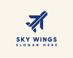 Minimalist Travel Airplane logo design