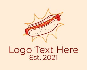 Hot Dog Sandwich - Dynamite Sausage Stall logo design