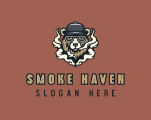 Bear Vape Smoking logo design