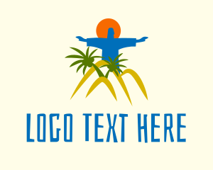 Travel Agency - Christ Statue Brazil logo design