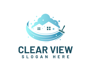 Home Window Squeegee logo design