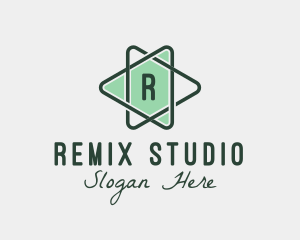 Geometric Star Triangle Studio logo design