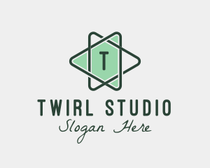 Geometric Star Triangle Studio logo design