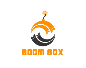 Explosion - Orange Ticket Bomb logo design