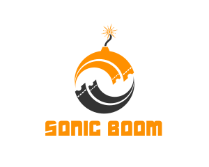 Orange Ticket Bomb logo design