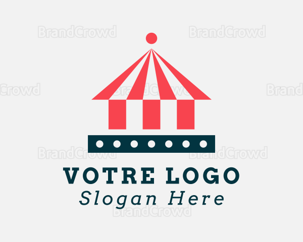 Circus Tent Amusement Park Logo