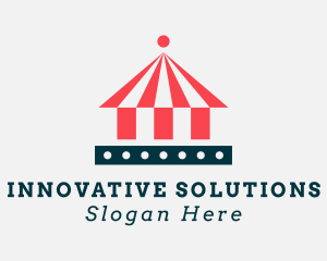 Attractions - Circus Tent Amusement Park logo design