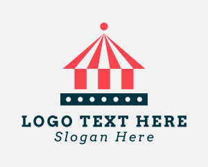 Theme Park - Circus Tent Amusement Park logo design