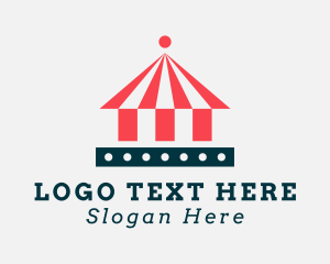 Circus Tent Amusement Park Logo