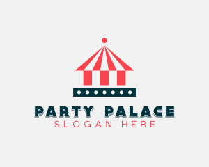 Circus Tent Amusement Park logo design