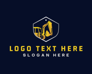 Excavator Construction Demolition Logo