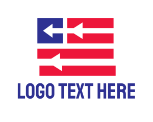 Campaign - Patriotic Arrow Flag logo design