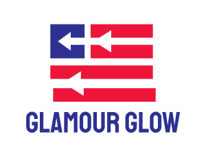 American Flag - Patriotic Arrow Flag logo design