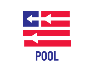 Patriotic Arrow Flag logo design