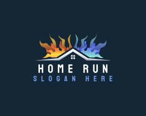 Home Heating Cooling logo design