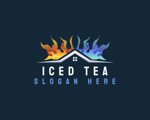 Home Heating Cooling logo design