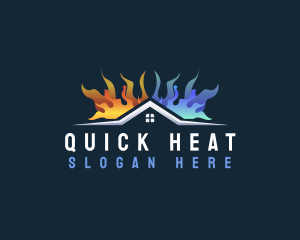 Home Heating Cooling logo design