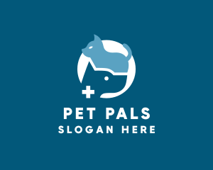 Pet Veterinary Cat Dog  logo design