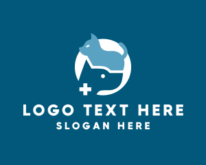 Pet Veterinary Cat Dog  Logo