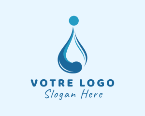 Water Liquid Droplet Logo