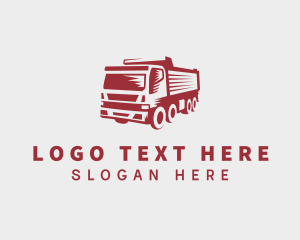 Truckload - Transportation Dump Truck logo design