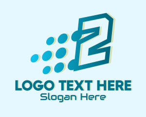 Telecom - Modern Tech Number 2 logo design