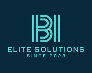 Letter Bi - Futuristic Letter BI Monogram logo design